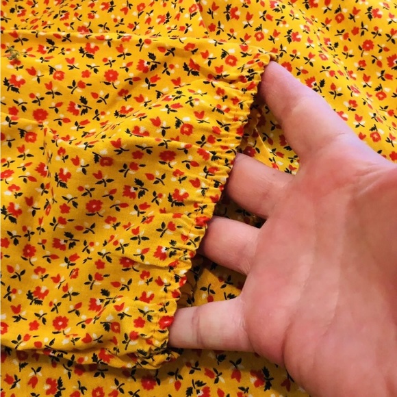 Vintage 70's Growing Girl Perma-Prest Shirt Girls Size 8 Retro Hippy Floral Boxy - Picture 16 of 16